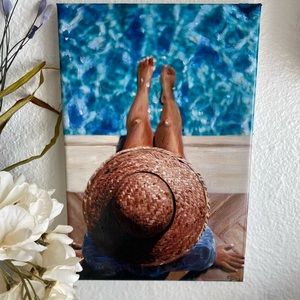 12x8 original oil painting titled ‘Pool Days’